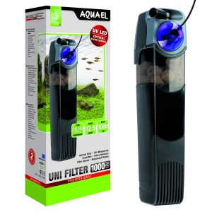 Aquael UNIFILTER UV sisäsuodatin 1000 l/h, 4 sterilisoivaa UV-ledvaloa
