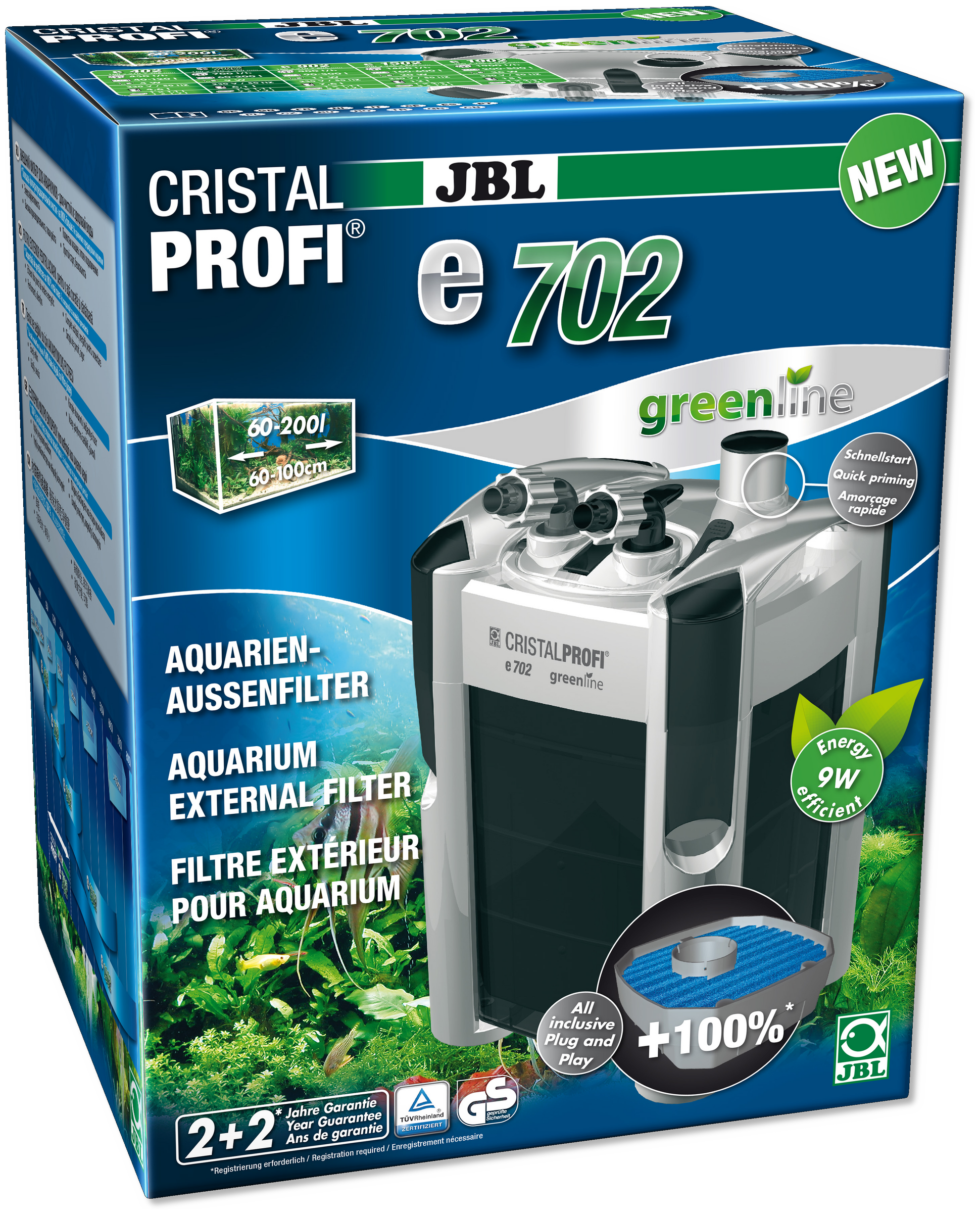 JBL Cristalprofi e702 greenline (60-200 litraa) (Tilaustuote)